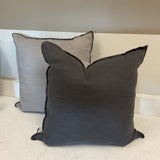 Pair of Designers Guild Milazzo Pillows "Woodsmoke"  (294ACCDG08333)