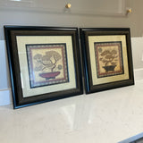 Pair of Oriental Bonsai Tree Art
