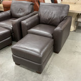 Custom Leather Creations Chair with Ottoman