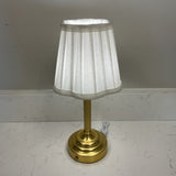 Gold LED Lamp w/ White Shade