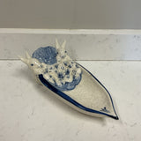Potting Shed Dedham Blue & White Carrot  Dish