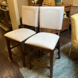 Pair of White Counter Barstools