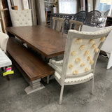 Dining Table w/4 Chairs & Bench