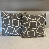 Pair of Silver Outdoor Pillows