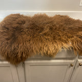 Brown Fur Accent Rug