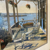 Framed  Newport Harbour Art by John Phillip Hagen FIRM