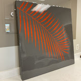 Orange Palm Leaf Canvas