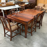 Dining Table with Inlay and 6 Chairs (R)