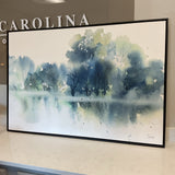 Blue Pond Reflection Canvas