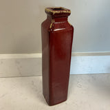 Dark Red Pottery Vase