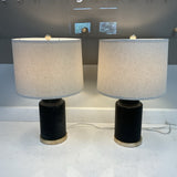 Pair of Black & Gold Lamps
