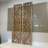 Pair of Mango Wood Wall Panels
