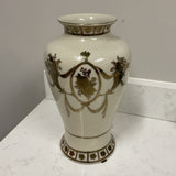 Gold and Cream Porcelain Vase