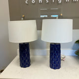 Pair of Blue Lamps