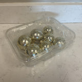 Set of 7 Gold Swirl Ornaments