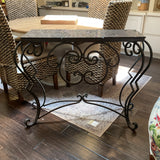 Outdoor Tile Top Metal Console As Is