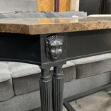 Lions Head Stone Top Console