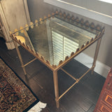 John Richard Scalloped Gold End Table