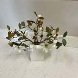 Magnoila in White Vase