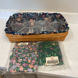 Longaberger Serving Tray Basket with Easter and Floral Liner