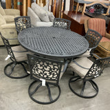 Aluminum Outdoor Table with 6 Chairs