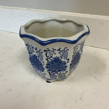 Blue and White Small Planter