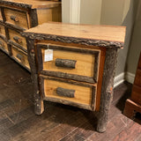 Log Wood Nightstand