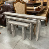 Set of 3 Reclaimed Wood Nesting Tables (R)