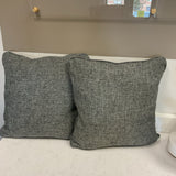 Pair of Gray Woven Pillows