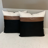 Pair of Black and Brown Pillows