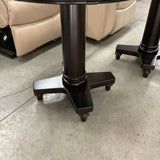 Pair of Espresso Round End Tables