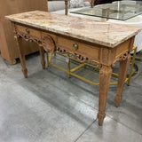 Century Stone Top Carved Shell Console