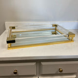 Jonathan Adler Gold and Glass Tray