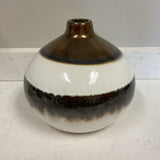 Three Hands White & Brown Vase