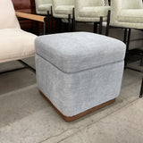 Small Blue Storage Ottoman