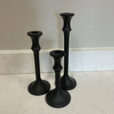 Set of 3 Black Candleholders
