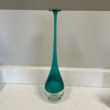 Teal Murano Glass Vase