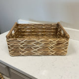 X Weave Basket w/Handles