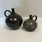 Pair of Black Gourd Vases
