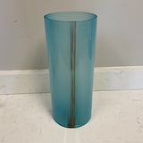 Tall Blue Cylinder Vase
