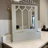Hanging Cathedral Mirror w/Storage (as is)