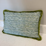 Green & Blue Custom Lumbar Pillow