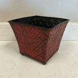Red Metal Planter