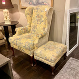 Clyde Pearson Wingback with Ottoman