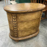 3-Drawer Oval Chest