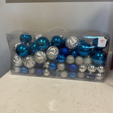 Box of Blue/Silver Ornaments