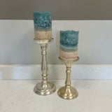 Set of 2 Candle Holders with Battery Candles