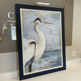 Blue Heron Art in Blue Frame