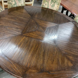 Ambella Castilian 74" Table with 8 Leather Seat Chairs