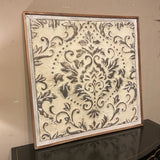 Framed Damask Wall Art